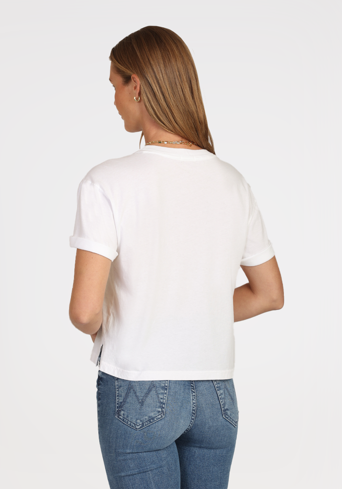 Tee with Rolled Sleeve