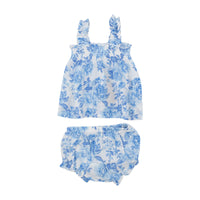 Ruffly Strap Top And Bloomer Set