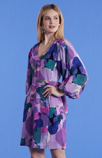 Val Silk Watercolor Dress