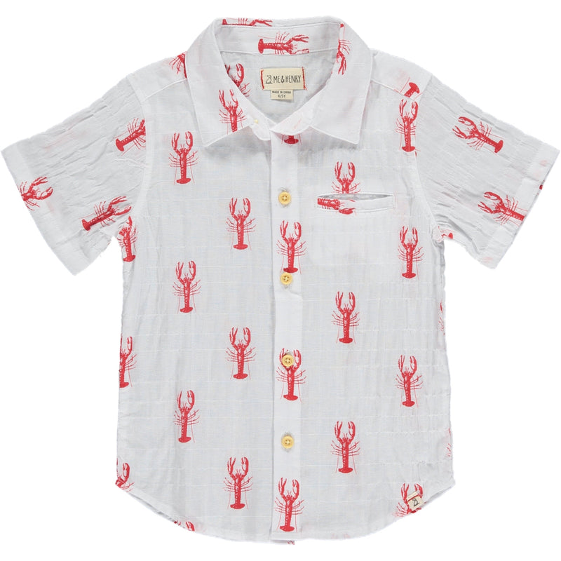 Lobster Print Woven Shirt