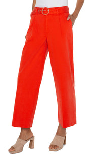 Belted Hi-Rise Straight Trouser