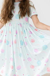 Short Sleeve Twirl Dress
