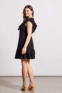 Fitted Dress With Frill Detail