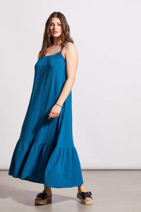 Cotton Gauze Maxi Dress With Frills and Pockets
