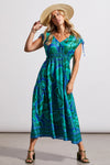 Printed Maxi Dress with Shoulder Ties