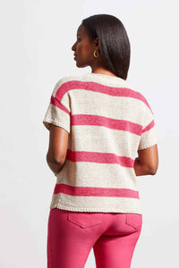 Striped Short-Sleeve Sweater