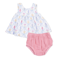 Infant Dress w. Bow and Bloomer