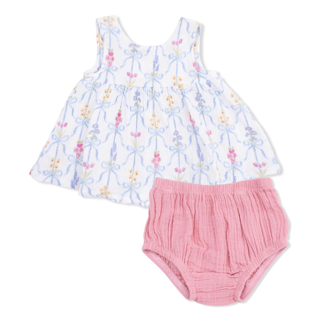 Infant Dress w. Bow and Bloomer