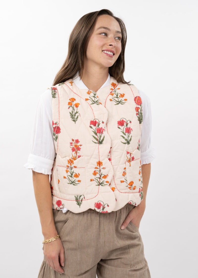 Quilted Scallop Vest