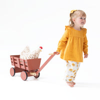 Long Sleeve Ruffle Tunic and Smocked Waist Pant