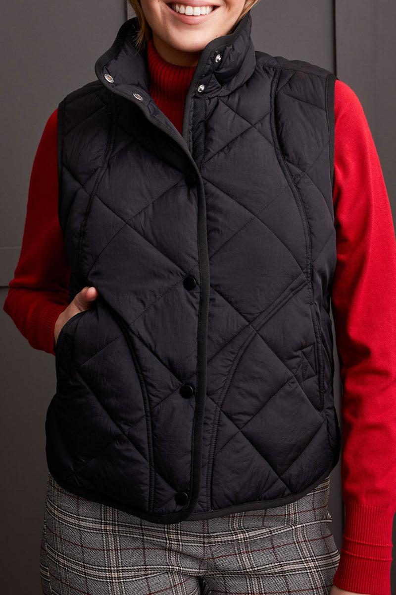 Quilted A-Line Puffer Vest