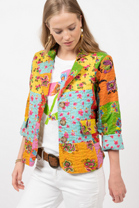 Kantha Stitch Patchwork Blazer