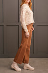 Comfort Stretch Fly Front Wide Leg Pants