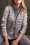 Mix Media Zip Up Vest