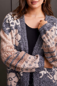 Jacquard Sweater Cardigan