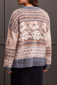 Jacquard Sweater Cardigan