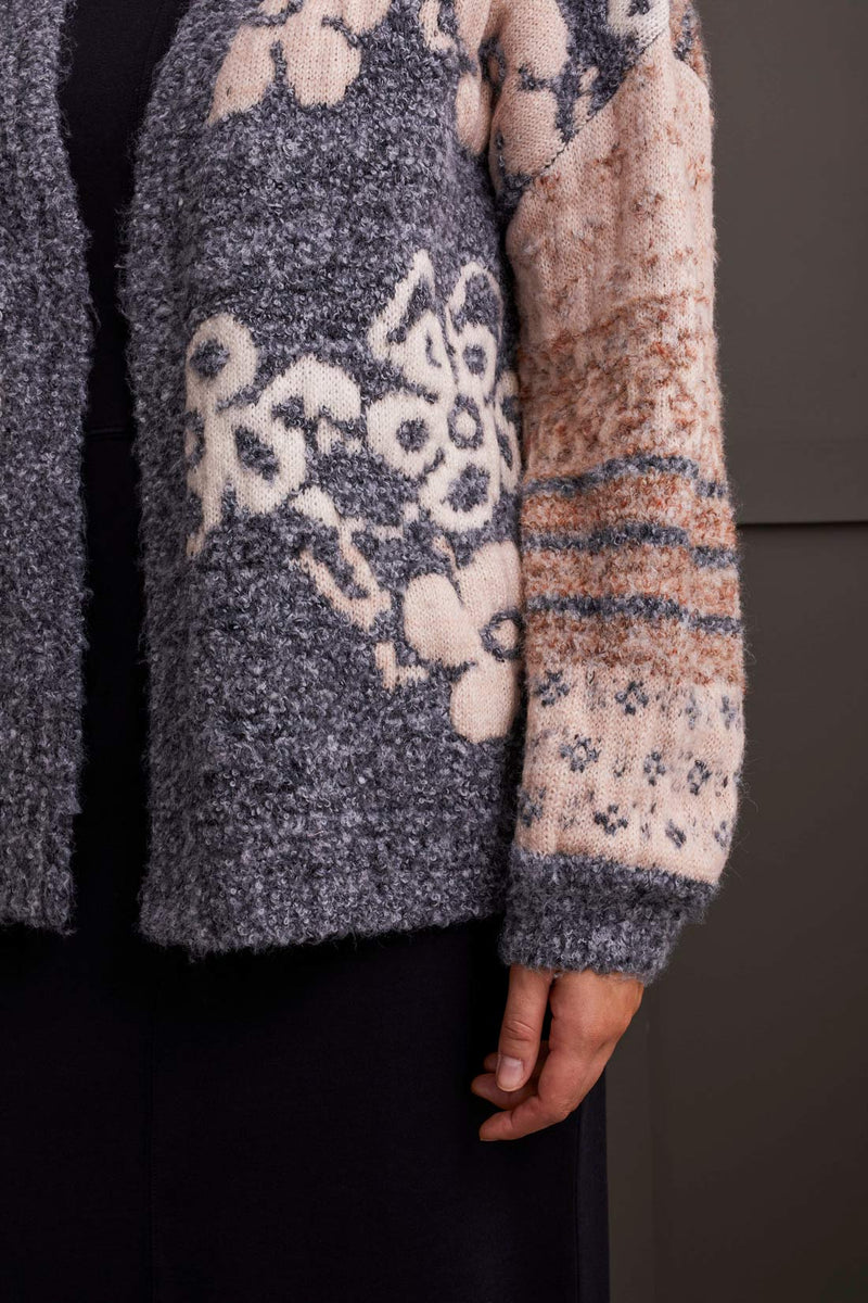 Jacquard Sweater Cardigan