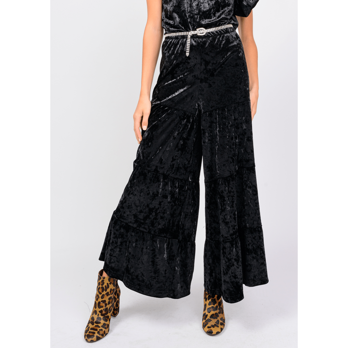 Tiered Velvet Pant
