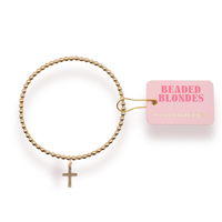 Cross Gold Charm Bracelet