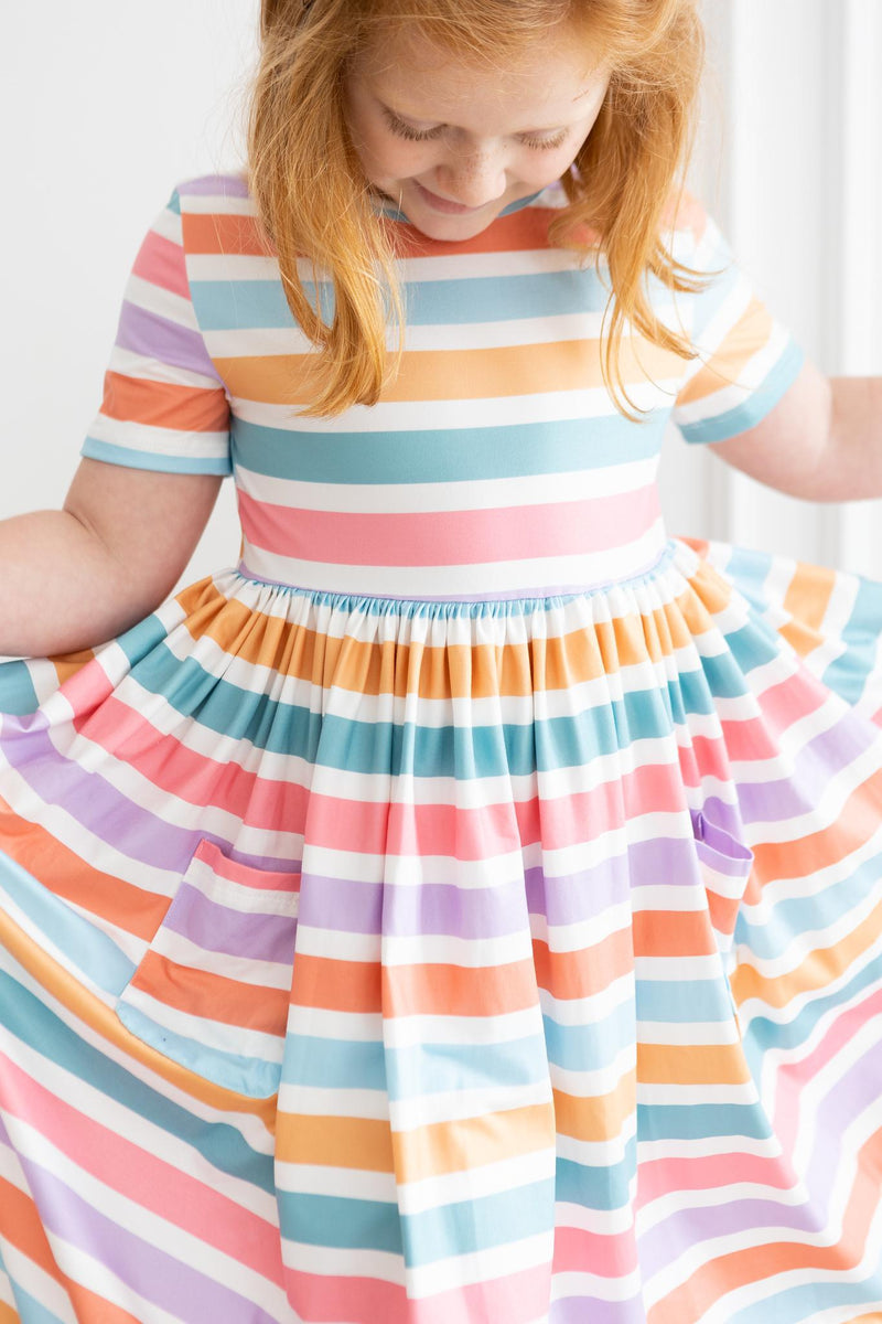 Short Sleeve Pocket Twirl Dress