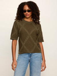 Diamond Stitch Sweater Tee