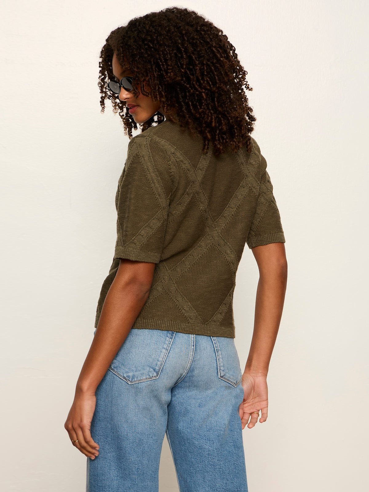 Diamond Stitch Sweater Tee