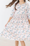 3/4 Sleeve Pocket Twirl Dress