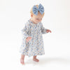 Simple Long Sleeve Peter Pan Collar Dress + Diaper Cover