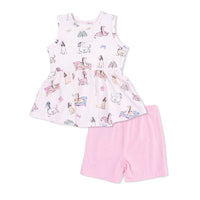 Peplum Tank Top and Bike Short