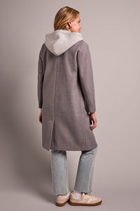 Ultra Soft Knit Coat with Removeable Fooler Hoodie