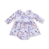 Long Sleeve Peter Pan Ruffle Collar Bubble with Skirt
