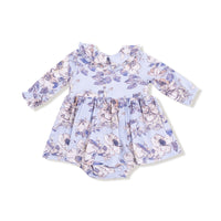 Long Sleeve Peter Pan Ruffle Collar Bubble with Skirt