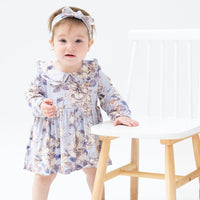 Long Sleeve Peter Pan Ruffle Collar Bubble with Skirt