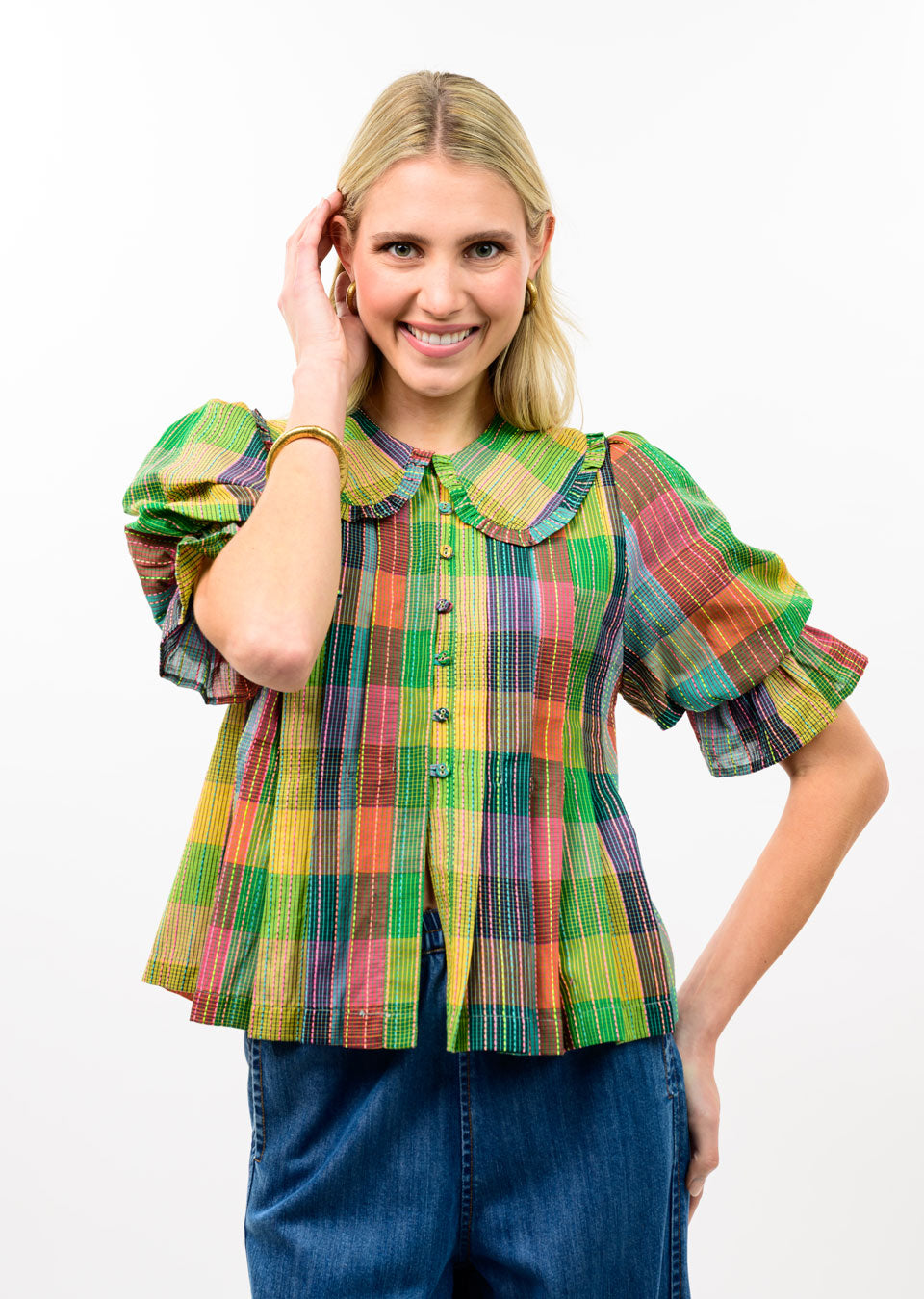Blocks of Plaid Top