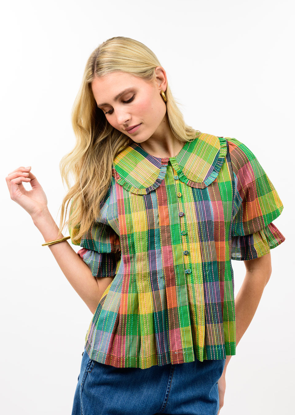 Blocks of Plaid Top
