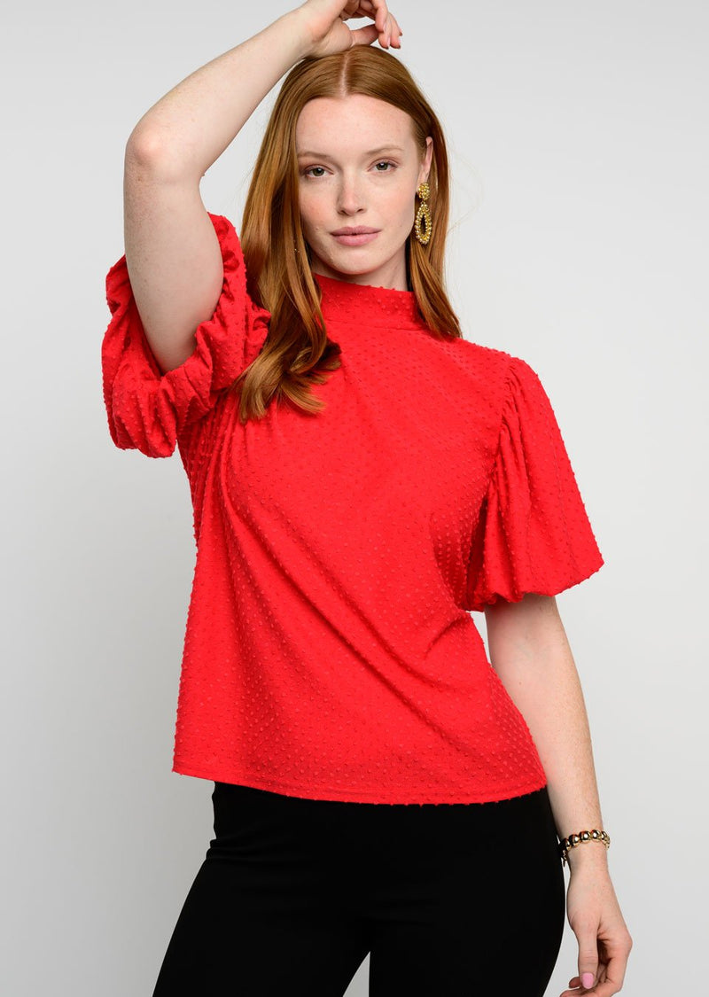 Tufted Dot Knit Top