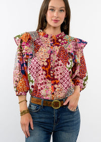 Patchwork Peasant Top