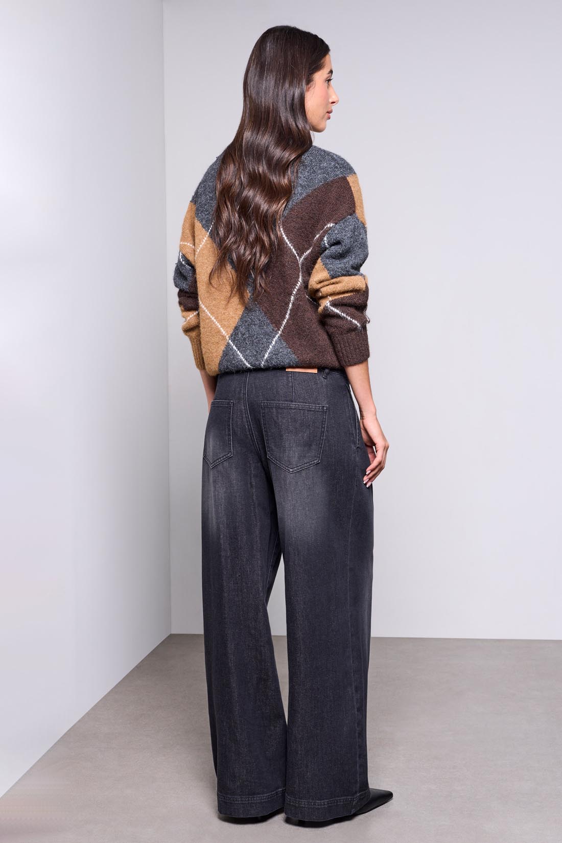 BLUE THREAD by Tribal Brooke Tailored Front Pleats Wide Leg Denim Jeans