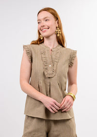 Striped Ruffled Top