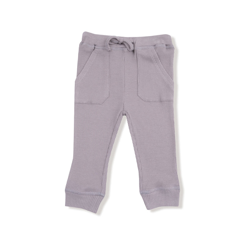 Drop Sleeve Waffle Top with Waffle Jogger
