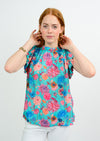 Ruffled Edges Satin Top