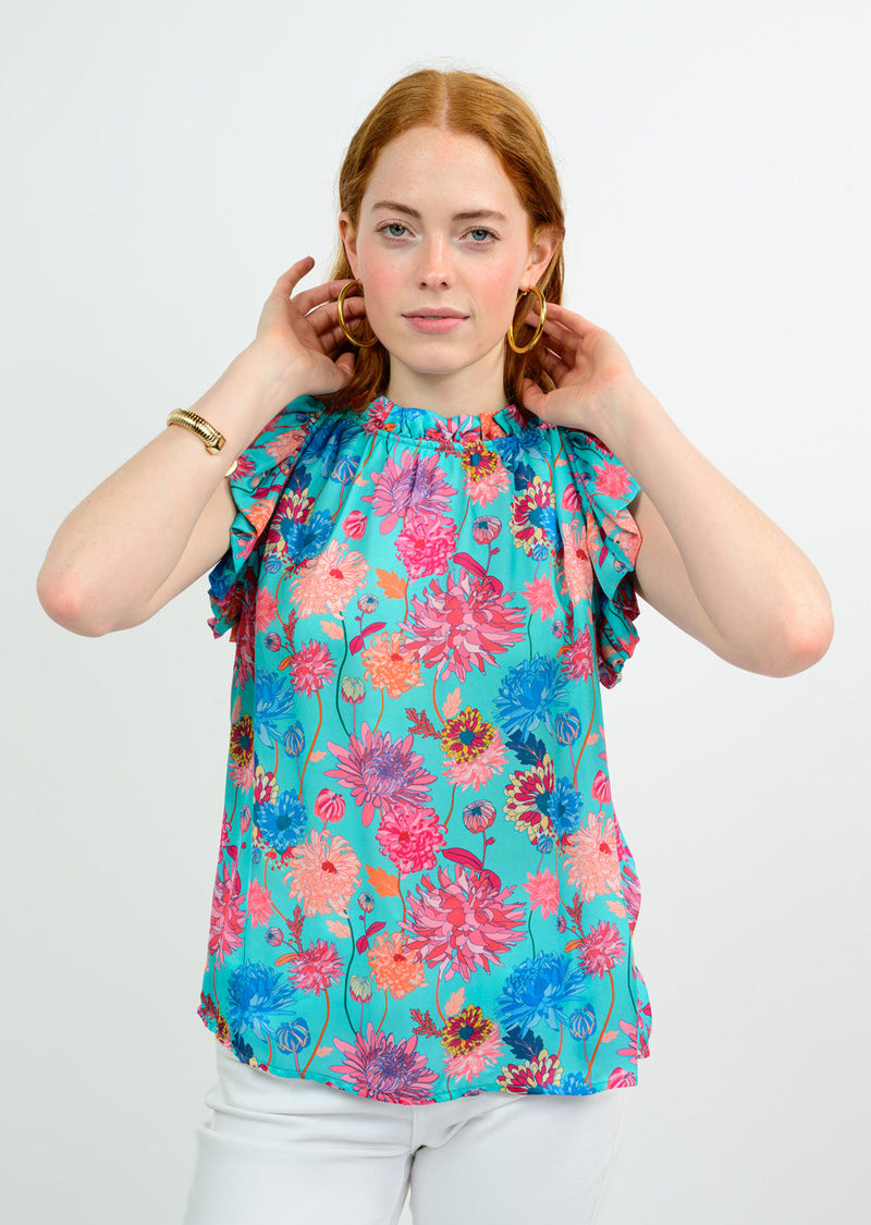 Ruffled Edges Satin Top