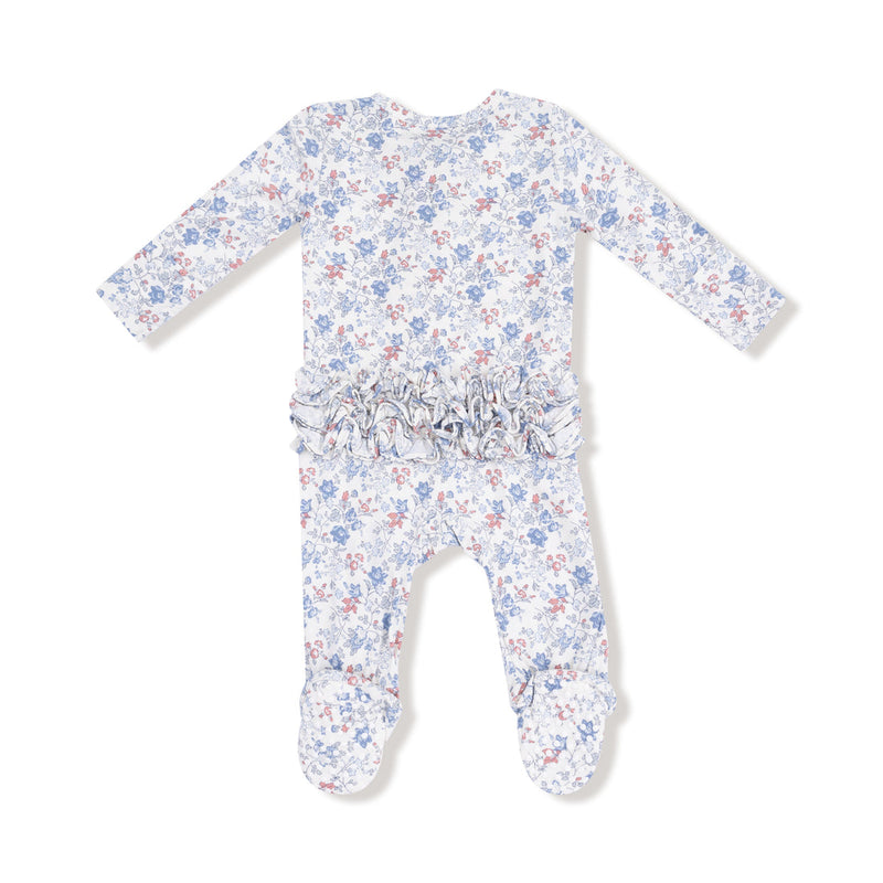 2 Way Zipper Ruffle Back Footie