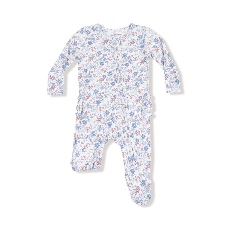 2 Way Zipper Ruffle Back Footie