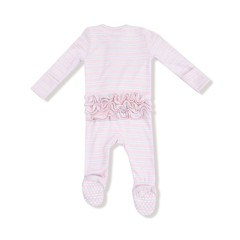 2 Way Zipper Ruffle Back Footie