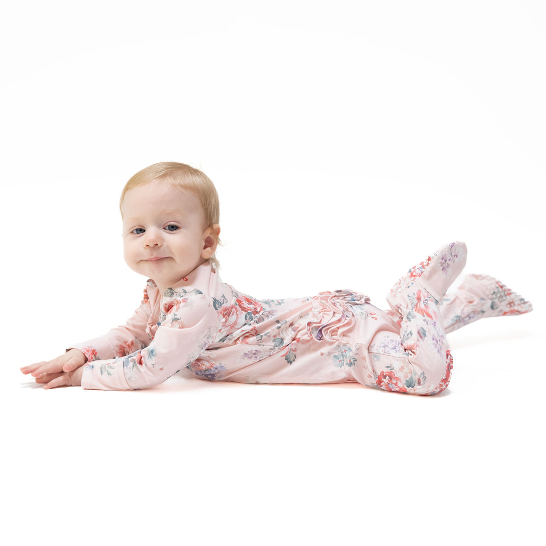2 Way Ruffle Back Zipper Footie
