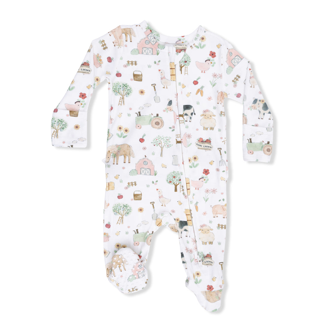 2 Way Ruffle Back Zipper Footie