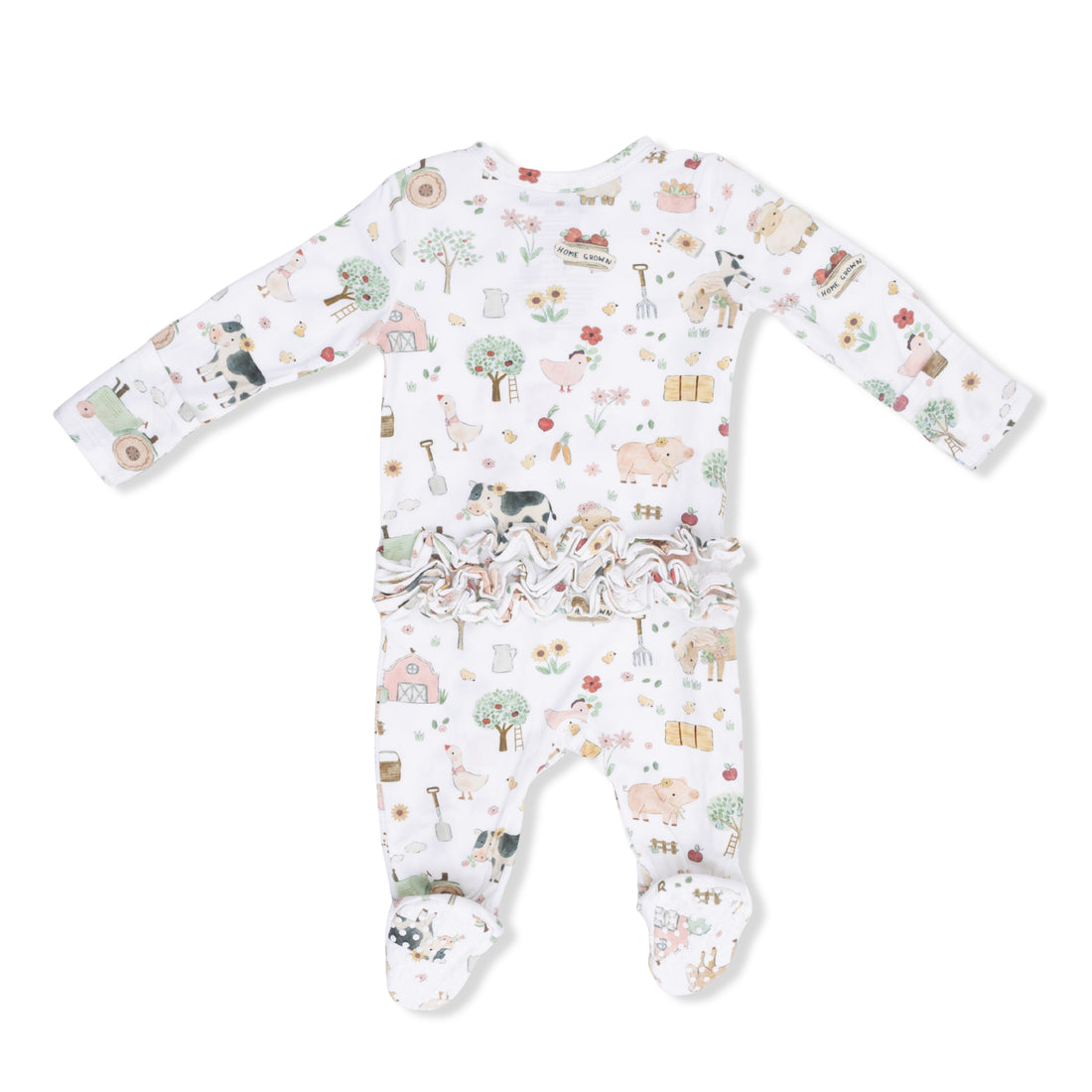 2 Way Ruffle Back Zipper Footie