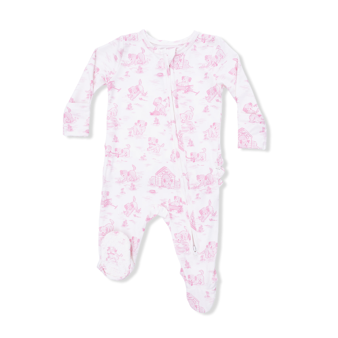 2 Way Ruffle Back Zipper Footie