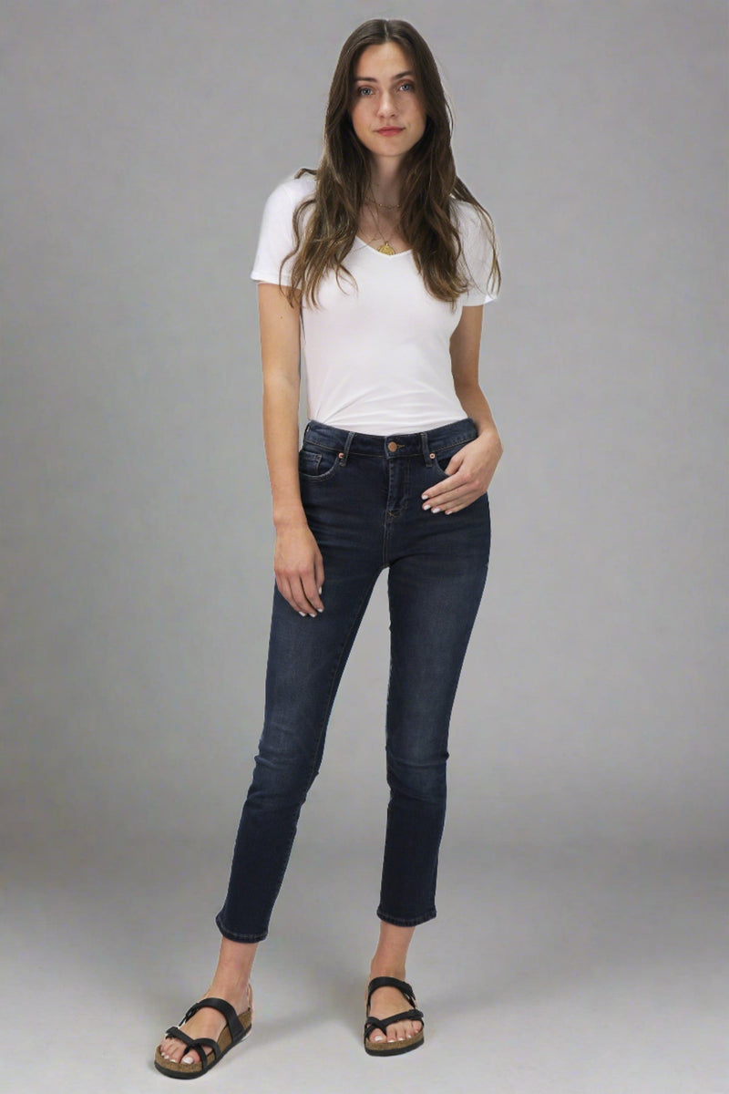 Blaire High Rise Ankle Slim Straight Jeans